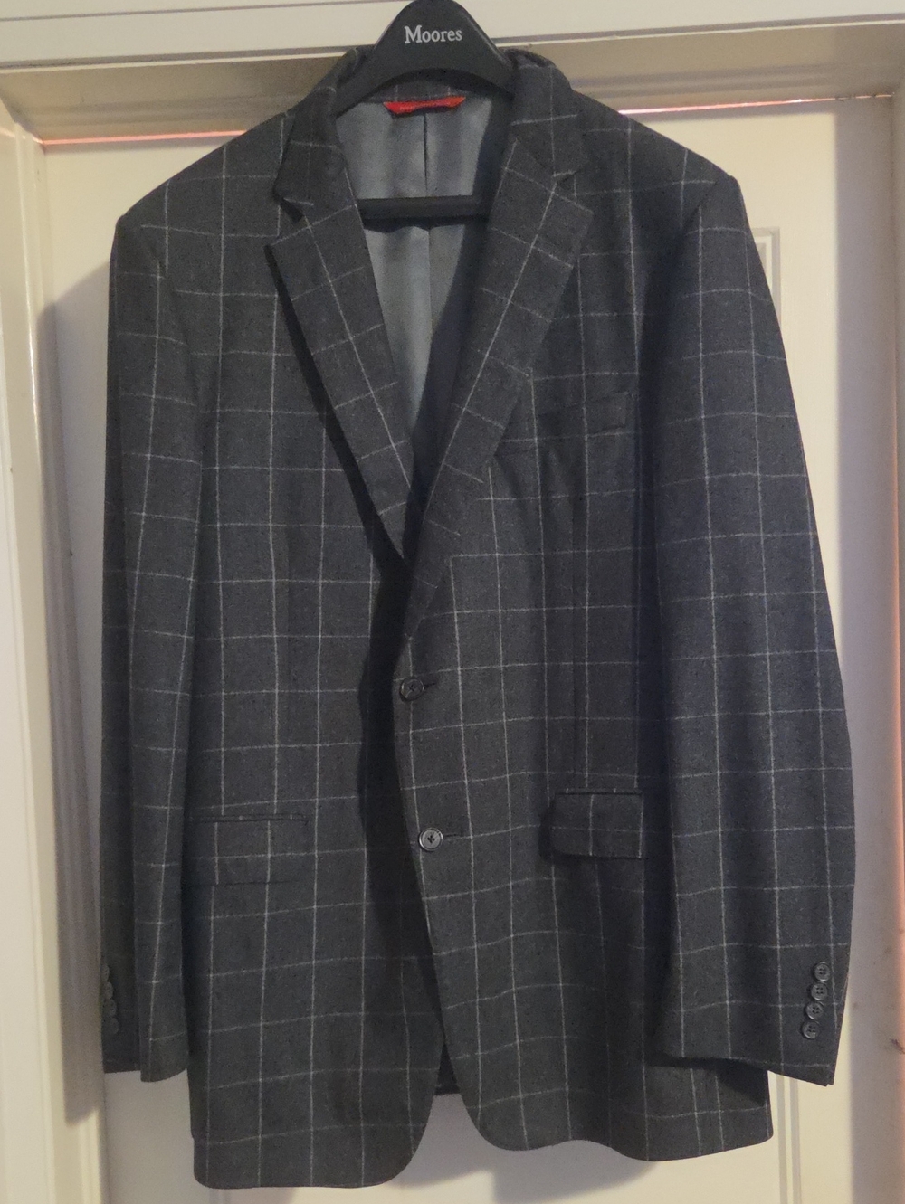 HARRY ROSEN Men's Charcoal Windowpane Blazer -